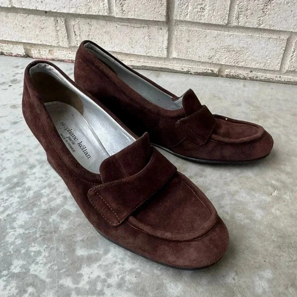 Stephane Kelian Brown Suede Wedges Size 7.5 - Picture 2 of 11